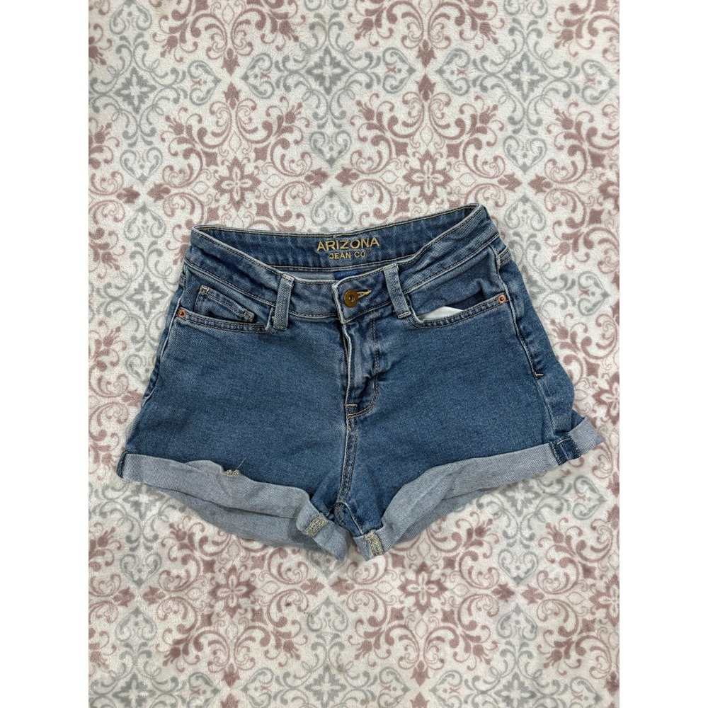 Arizona Jean Co Medium Wash Cuffed Denim Jean Shorts Size 3